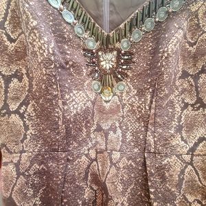 Sold!! Antonio Melani gold snake skin pattern dress
